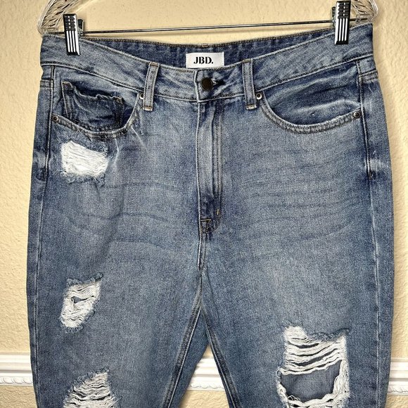 JBD Just Black Denim Women's SZ 31 Distressed Jeans Medium Wash - Picture 2 of 10